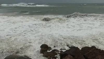 Cyclone Arnab's landfall process started along the Andhra Pradesh coast on Wednesday