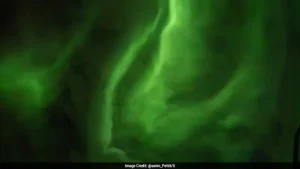 Astronaut Don Pettit has shared a unique view of Earth's auroras, showing the planet as a green
