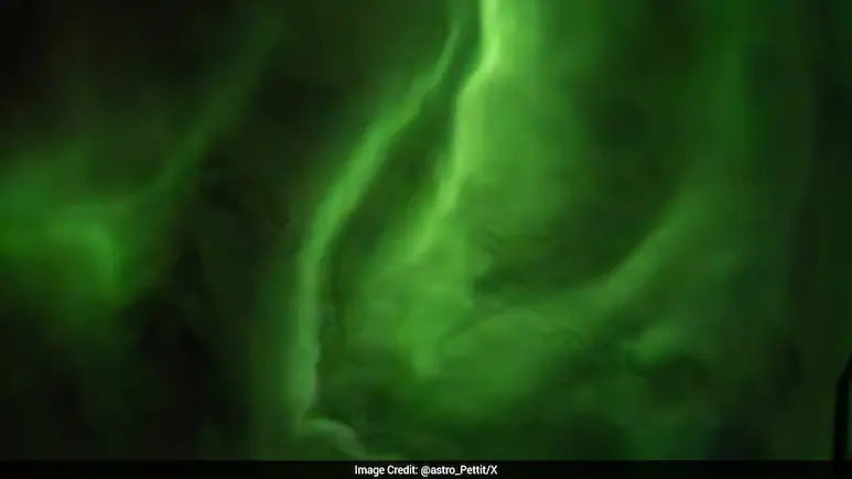 Astronaut Don Pettit has shared a unique view of Earth's auroras, showing the planet as a green