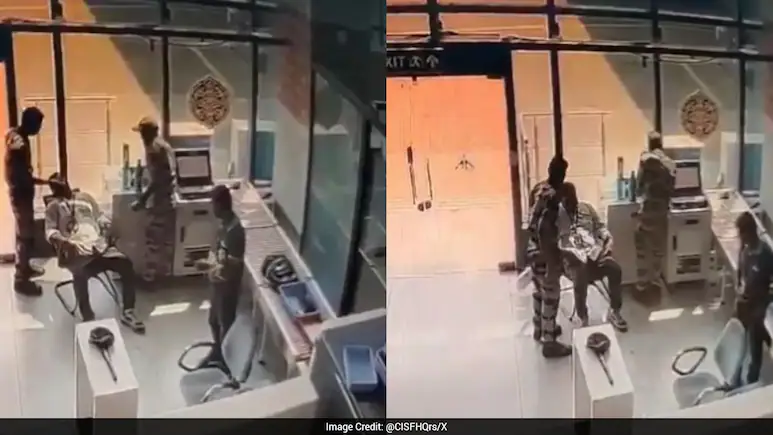 CISF Personnel Help Unconscious Staff Member At Surat Airport