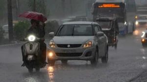 Delhi woke up to heavy rain and thunderstorms on Monday morning, bringing cooler conditions