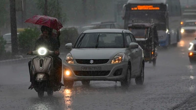 Delhi woke up to heavy rain and thunderstorms on Monday morning, bringing cooler conditions