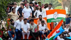 At 6.45pm, Gandhi, Kharge, Shivakumar, SP’s Rajiv Rai and a large number of Opposition leaders