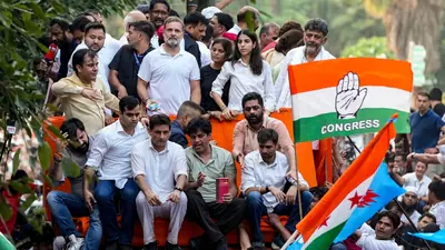 At 6.45pm, Gandhi, Kharge, Shivakumar, SP’s Rajiv Rai and a large number of Opposition leaders
