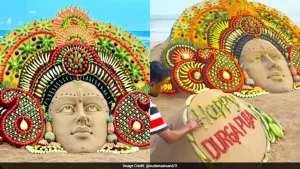 Renowned sand artist and Padma Shri awardee Sudarsan Pattnaik created a unique installation
