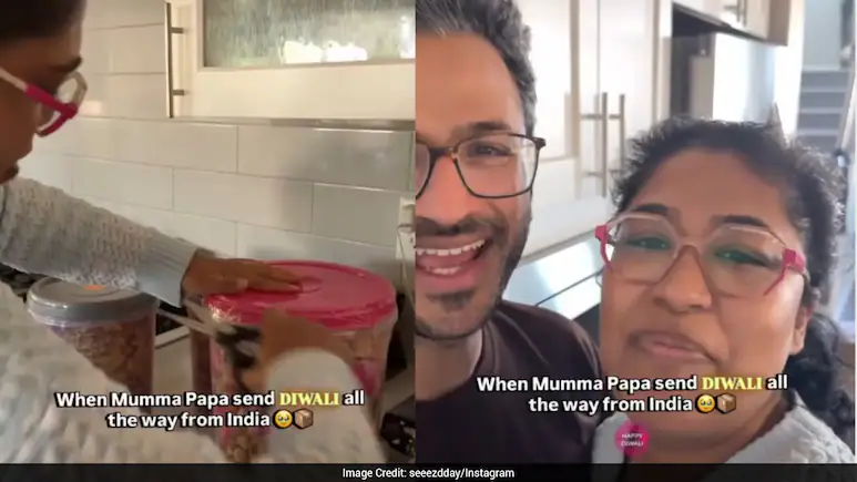 Through the video, Tanya captures her joy at receiving a Diwali gift from her parents in India