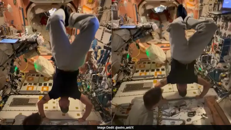 Astronaut Anil Menon recently shared a video of himself doing a headstand and explained why