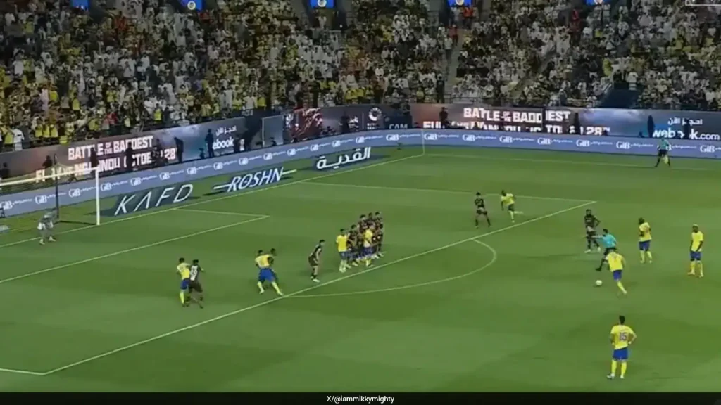 Cristiano Ronaldo, fresh from his Ballon d'Or Of All Time (B.O.A.T) triumph, scored