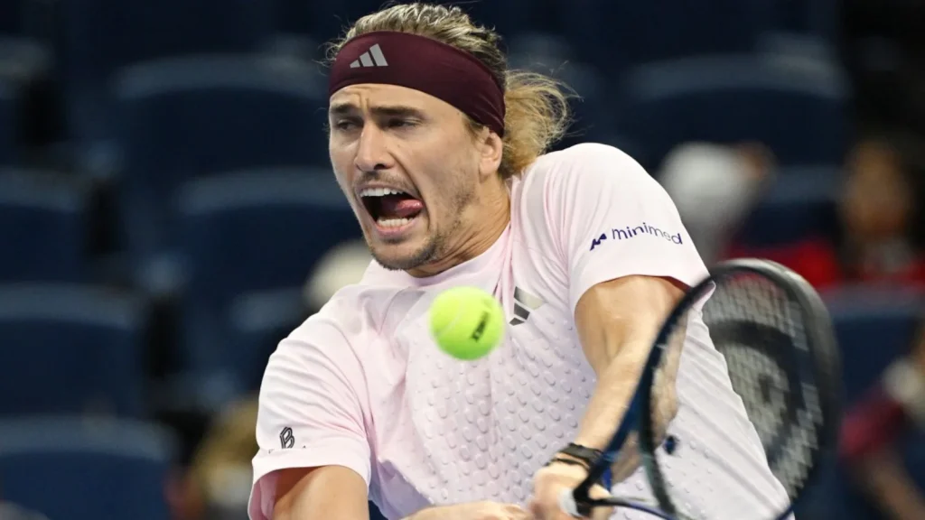major-serving Alexander Zverev trounced home hopeful Shang Juncheng 6-0, 6-3 at the China Open