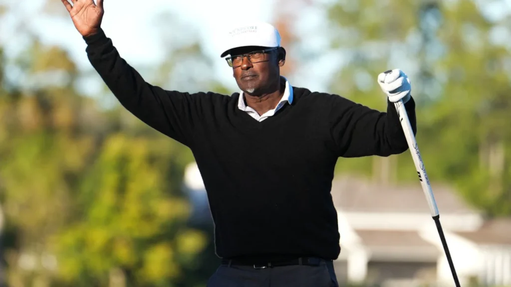 Vijay Singh became the second-oldest player to victory on the PGA Tour Champions on Sunday when