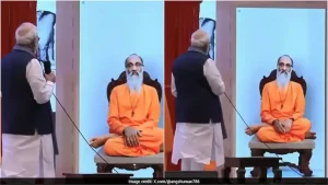 Recounting his first meeting with the spiritual leader, PM Modi said he had met him