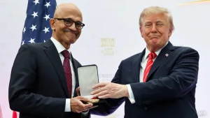 Trump Honours Microsoft CEO After Suspending Key Green Card Filing For Company