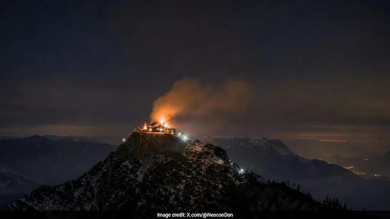 German police said Saturday they had detained a suspect following a fire at Adolf Hitler's