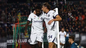 Inter reclaimed top spot in Serie A with a nervy 2-0 victory at Venezia on Wednesday, while