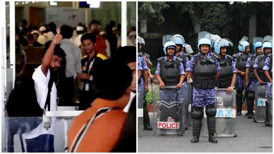 Delhi Police remove 'suspicious’ people near Jantar Mantar on Saturday ahead of the protest