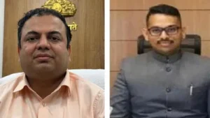 Two Indian Administrative Service ( IAS ) officers, K Rajesh and Gaurav Dahiya, were