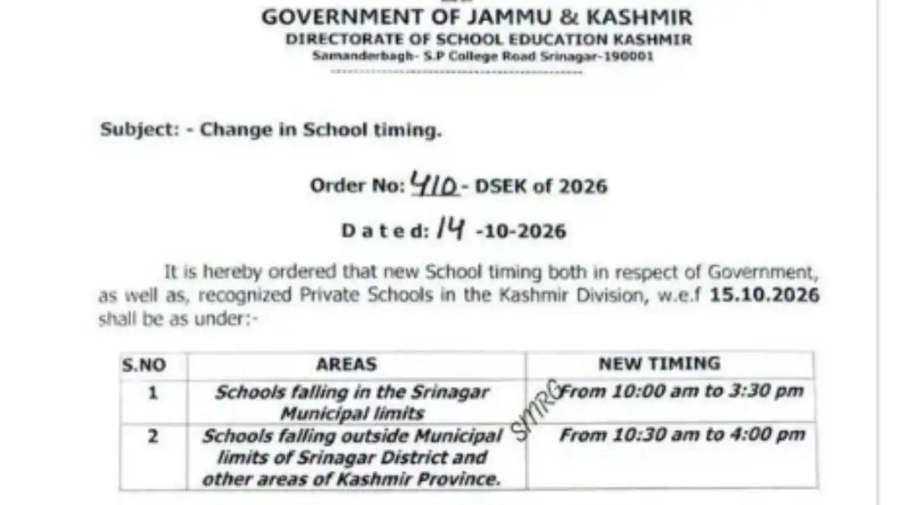 As per reports, the timings have been changed amid shortening of days and cold weather