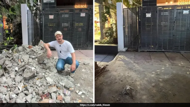 Canadian Vlogger argues Bengaluru's Indiranagar Footpaths Were Fixed After Viral Video