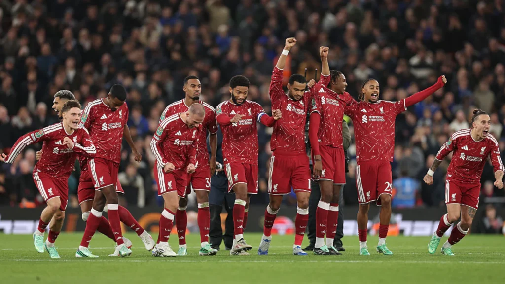 Liverpool beat Chelsea in a dramatic penalty shoot-out to reach the League Cup quarter-finals