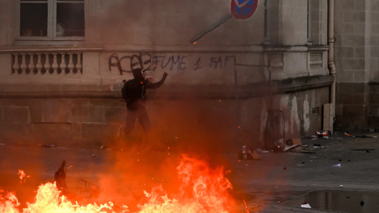 Major protests gripped France on Saturday, with police clashing with demonstrators as