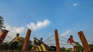 Delhi recorded a minimum temperature of 23.2°C on Friday morning, marginally below the normal