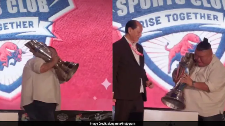 Nagaland Minister Temjen Imna Along shared a lighthearted moment with the Indian Football