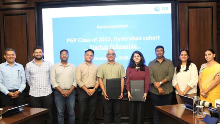 The Indian School of Business (ISB) has announced the PGP Class of 2015 Startup Fellowship