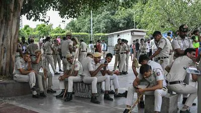 Heavy security deployment continues across central Delhi a day after 'Lehra Do Tiranga' protest