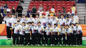 South Korea's Asian Games football captain called it "disappointing" after the country's flag
