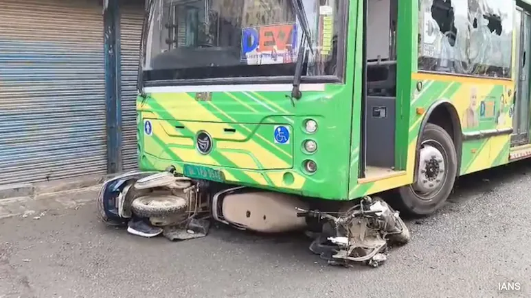 One person was killed, and two others were injured after a Delhi Transport Corporation (DTC)