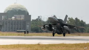 Taiwan received on Friday its first F-16V fighter jets made by the United States, as the island