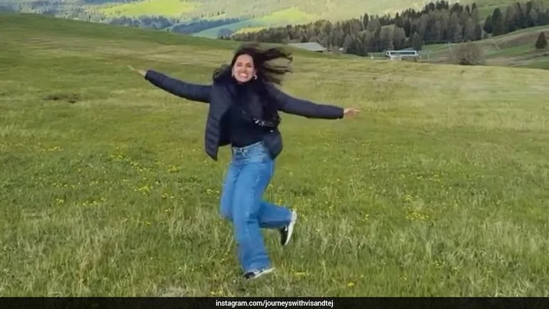 She explains that she was born in a small village in Andhra Pradesh and studied in a Telugu