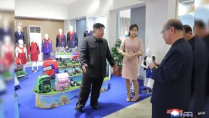 North Korea has shared fresh images of dictator Kim Jong Un attending a garment and footwear