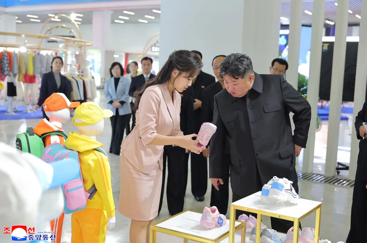 North Korea has shared fresh images of dictator Kim Jong Un attending a garment and footwear