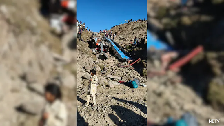 Two people were killed and 10 others injured after a bus they were travelling in met