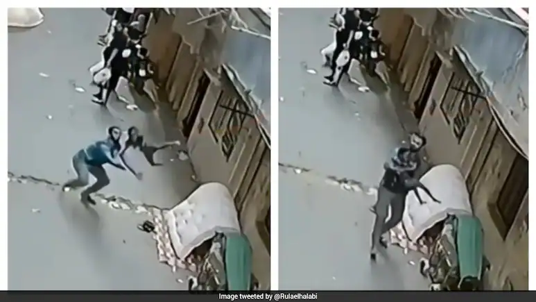 Heart-Stopping Moment As Egyptian Man Makes Split-Second Catch To Save Boy Falling From Balcony