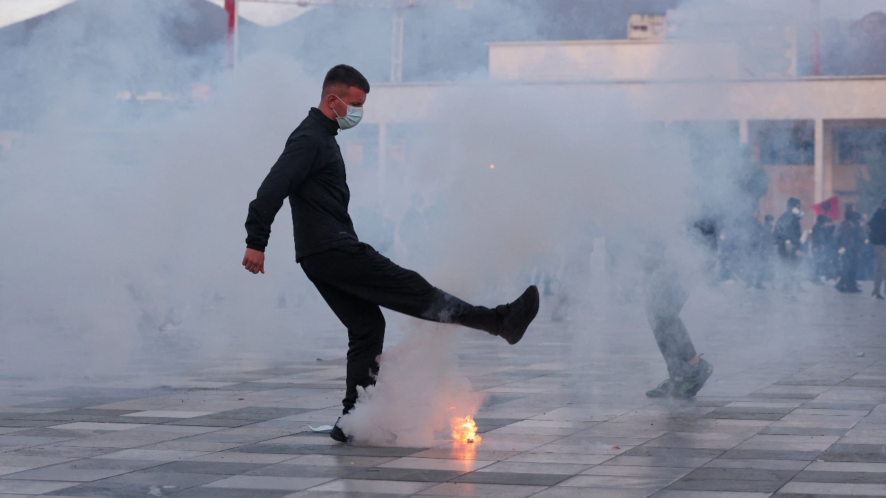 Police used tear gas to disperse crowds as tensions escalated