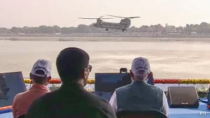 PM Modi arrived at Lal Bahadur Shastri International Airport in Varanasi on Sunday morning