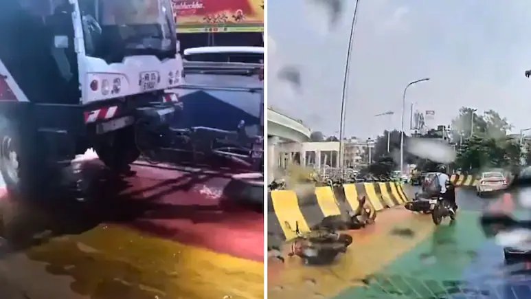 Soon, videos of bikes skidding one after another at night on Gariahat flyover surfaced