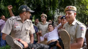 AAP Leaders Among 700 Detained During Delhi Protest Against Poll Body Chief