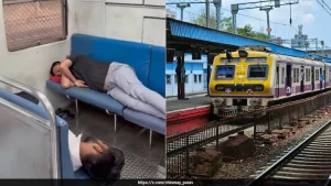 Two Men Seen Sleeping On Mumbai Local Train's First-Class Seats, Passenger Raises Complaint