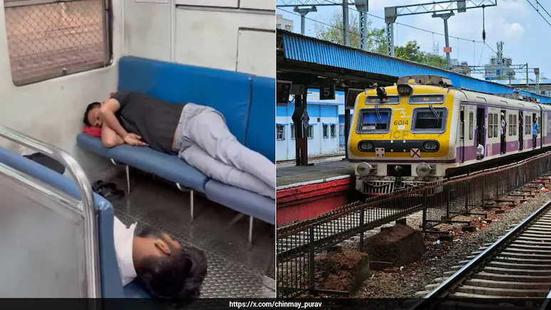 Two Men Seen Sleeping On Mumbai Local Train's First-Class Seats, Passenger Raises Complaint