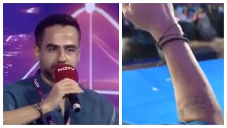 During the discussion, Kamath revealed that he has the words 'delay gratification' tattooed