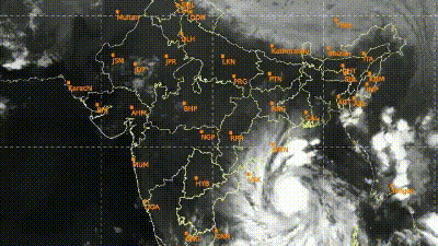 NASA captures nighttime image of Cyclone Arnab two days before it battered Andhra Pradesh