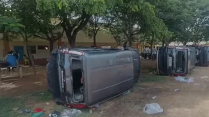 TDP leaders further alleged that a vehicle in Reddy's convoy was driven towards party workers
