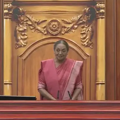 Congress president Mallikarjun Kharge moved the "motion" as Meira Kumar, a former Lok Sabha
