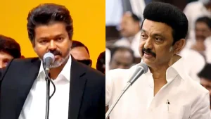 Tamil Nadu Chief Minister Joseph Vijay has hit out at DMK chief and former Chief Minister MK