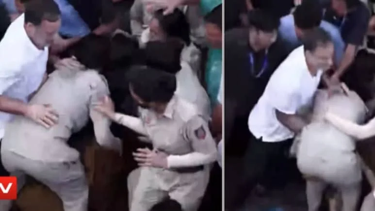 BJP Attacks Rahul Gandhi For 'Misbehaving' With Woman Cop — "Shows Character"