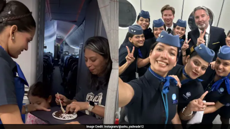 IndiGo Cabin Crew Member Bakes Cake For Captain's Last Flight, Heartwarming Video Viral