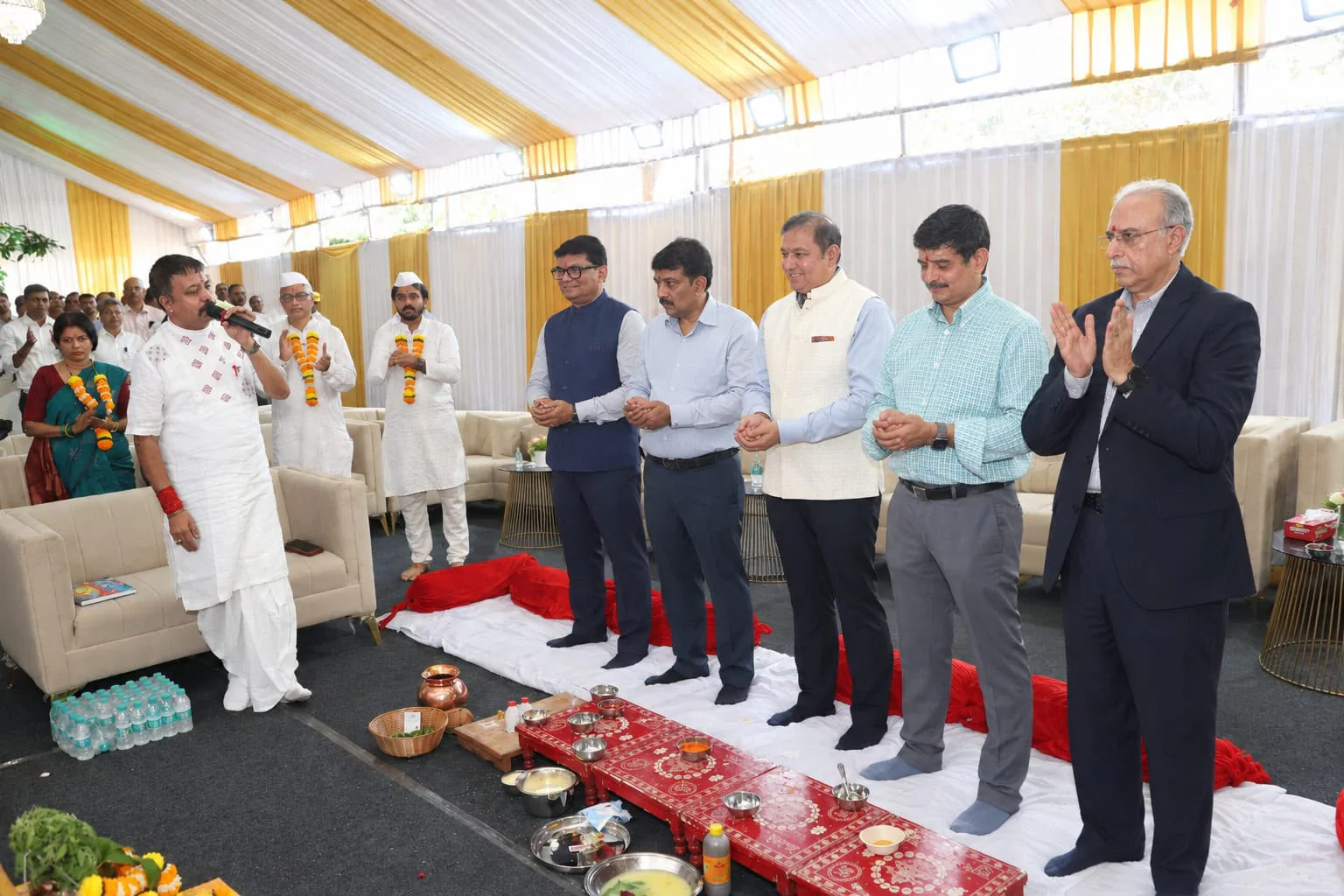 Pranav Adani Performs Bhoomi Poojan For Dharavi Rehabilitation Homes